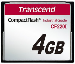 4 PACK Transcend 4 GB each Industrial CompactFlash CF220I Ultra Memory