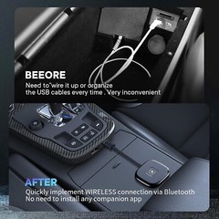 Kiuudre Wireless CarPlay Adapter, 2023 Upgrade Plug and Play Dongle Iphone