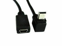 Mini USB 90 Degree Up angled male to mini usb 5pin Female extension cable