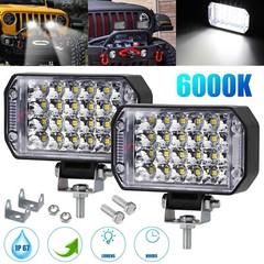 2Pcs 4″ 800w LED Work Light Bar Spot Flood Pods Fog Lamp Offroad Driving SUV ATV