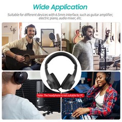 6.5mm Over Ear Wired Stereo Headphones Studio Monitoring Recording Headset N0M6