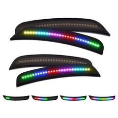 4x For 2015-2023 Chrysler 300 300C Dynamic RGB Front Rear LED Side Marker Lights