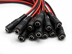 DC Power Pigtail Cable Plug 18AWG 2.1mm x 5.5mm 12V 5A Female/Male Connector Lot