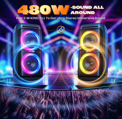 W-KING T11 Portable Bluetooth Speaker 240W Loud Boom Box&Deep Bass Subwoofers