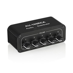 Mini 1-IN-5-OUT Audio Switcher Box HiFi Stereo RCA Audio Splitter / Selector