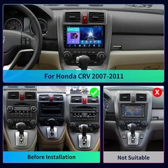 Apple Carplay Android 15 Car Stereo Radio GPS Navi + Cam For Honda CRV 2007-2011