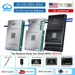 JK 4S-24S 100A-300A LiFePo4 Li-ion Smart BMS 1A-2A Active Balancer BT/RS485 lot