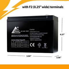 ExpertBattery 2 Packs of 12V 10Ah Battery for EZIP Scooter 4.0, 400, 450, 500