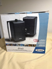 NEW-OPEN BOX JENSEN Set (2) JS43 4″ 3Way Speakers Indoor/Outdoor Complete A+
