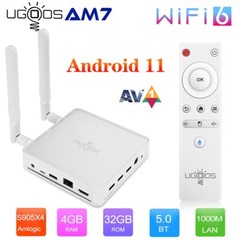 UGOOS AM7 TV BOX Android 11 Amlogic S905X4 DDR4 4GB RAM 32GB ROM WiFi6 1000M