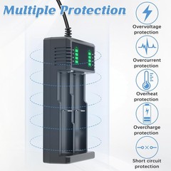 USB Smart Battery Charger For18550 14500 16340 Rechargeable Li-Ion Batteries Lot