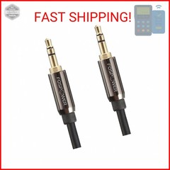 FosPower Audio Cable (1 FT), Stereo Audio 3.5mm Auxiliary Short Cord Male to Mal