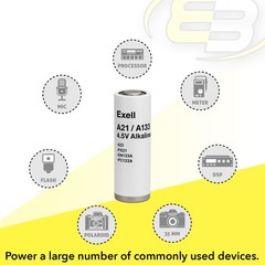 Exell Battery A21PX Battery Fits Classic Cameras, Computers PRAM
