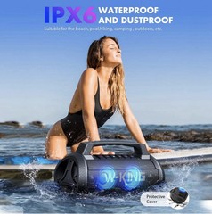 W-KING D10 Portable Speaker Bluetooth Wireless 120W Max Loudest&70W Deep Bass