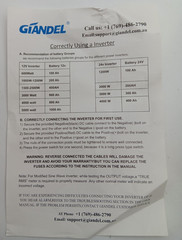 GIANDEL | 1200W | Pure Sine Wave Inverter | 12V DC to 110V 120V AC