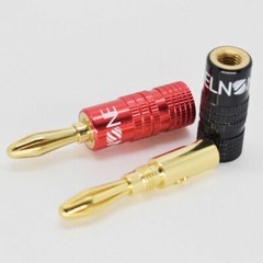 8pcs ELNONE High Quality Gold Plated Speaker Banana Plug Hi-Fi Audio Connector