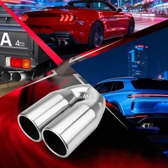 Dual Exhaust Tip 2.25 Inch Inlet 3.5″ Dual Outlet 12″ 2.25″ x 3.5″ x 12″