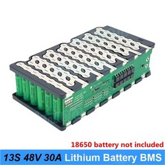 DIY 48V 13S 5P Lithium Battery Box Pack with 48V 30A BMS + Holder & Nickel Kits