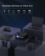4K Projector 40000LMS 1080P 3D 5G WiFi Bluetooth Video Home Theater 230″ Display
