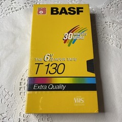 BASF Extra Quality T-130 VHS Video Tape 6-1/2 Hours Brand New Sealed Blank VCR