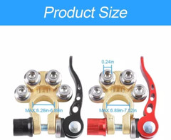 2PCS 4 Way Car Battery Terminal Clamp Connectors Quick Release Disconnect Tool