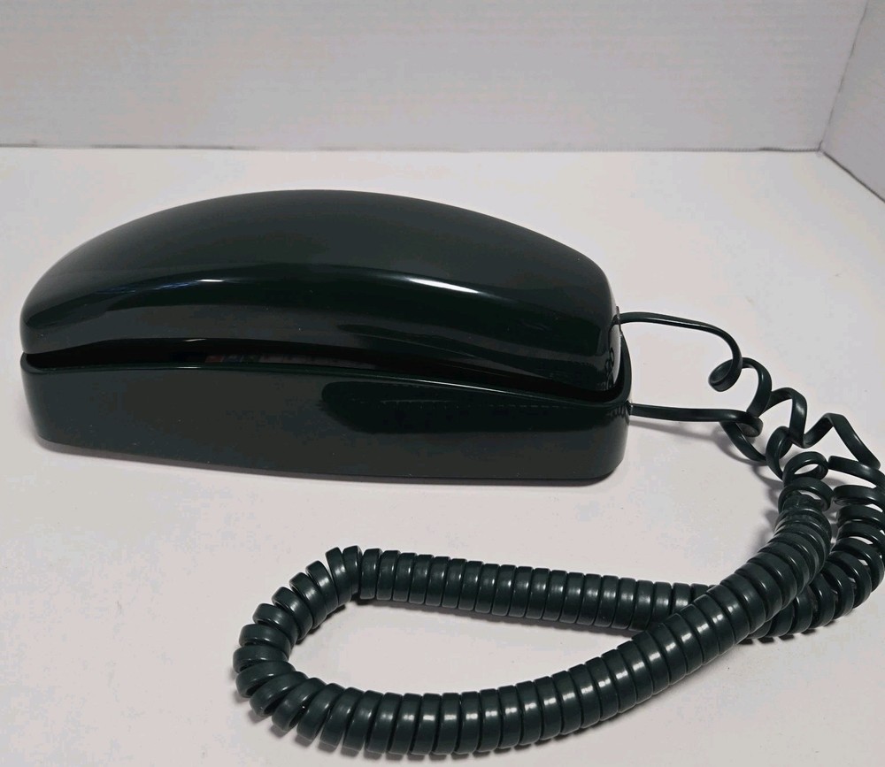 Vintage AT&T Trimline 230 Push Button Phone Telephone Retro Dark Green Works