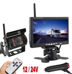 7″ 2 Camer Wireless Monitor IR Night Vision Backup Camera for Truck Caravan RV