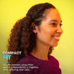JLab Go POP+ True Wireless Bluetooth Earbuds in Black – iOS, Android Compatible