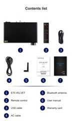 TOPPING E70 VELVET AK4191 AK4499EX USB DAC XMOS XU316 Bluetooth 5.1 LDAC Decoder