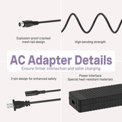 42V AC Charger with RCA Plug For Nakto 36V Camel, Fashion, Elegance, Pony