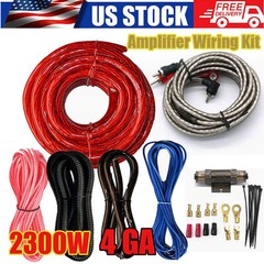 2300W 4 Gauge Car Audio Cable Kit Amplifier Install Amp RCA Subwoofer Sub Wiring