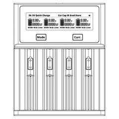 Smart Battery Charger 4A Fast Charging for Rechargeable Li-ion Ni-MH Ni-Zn