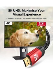 JSAUX Fiber Optic 8K Long HDMI Cable 100 ft 2.1 1 Pack 48Gbps Ultra High…