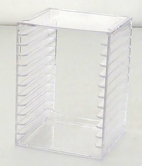 Vintage 90s Clear ACRYLIC 12 CD Holder Rack Stackable Desktop Several Available
