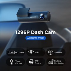 AZDOME 1080P FHD Dash Cam for Cars WiFi Voice Control Night Vision G-Sensor