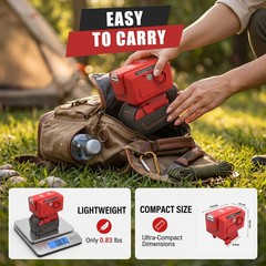 Power Bank Inverter for Milwaukee 18V Battery, 220V AC Outlet with LED Light