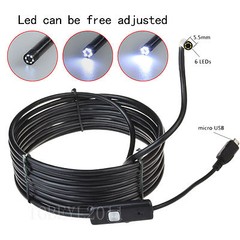 3.5/1.5M 5.5mm Android Endoscope Waterproof Borescope Inspection Camera 6LED USB