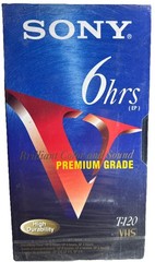 Sony T120VF Premium Grade 6 Hr VHS Video Tape Brilliant SEALED—SHIPS IN 24 HOURS