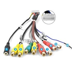 High-Quality 20PIN RCA Audio/Video Cable with 16pin Power Socket Compatibility