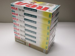 Lot 8 Sealed New Blank Recordable VHS tapes RCA Universal Up to 6 Hours Each