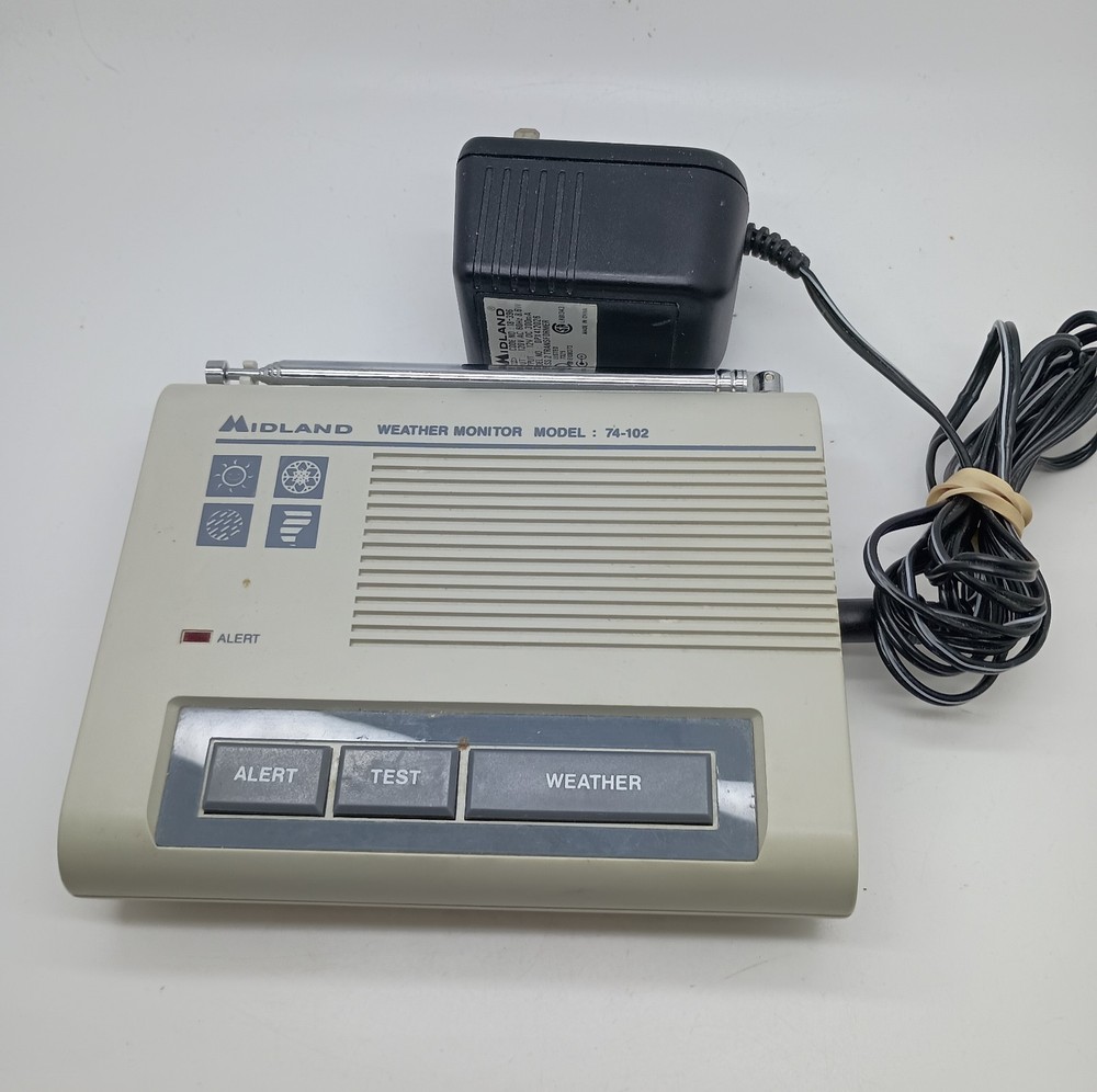Vtg Midland Weather Monitor Radio Shack 74-109 BAT Tested GREAT NOAA
