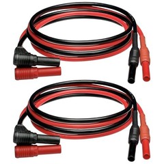 Right-Angle Banana Plug to Female Jack Meter Test Lead Extension – 4mm – Heavy