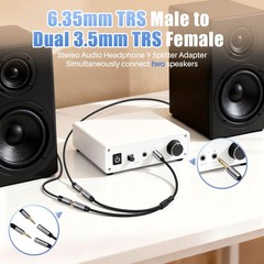 Togconn 6.35mm to 3.5mm Y Splitter Cable 2 Pack