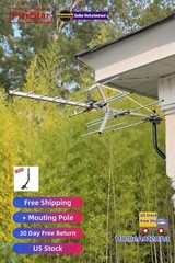 Super Strong Yagi Outdoor TV Antenna 200 Mile Reception Attic Roof