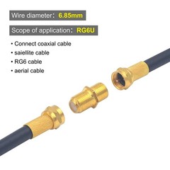 Compact Female Coaxial Connector Extender – 2-Pack for Home Entertainment