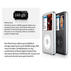 New Modded Apple iPod Classic 5th 6th 7th Generation 80GB 256GB 512G SSD 2000mAh