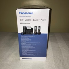 Panasonic 2-In-1 Corded / Cordless House Phones w/ Answering Machine KX-TGF852B
