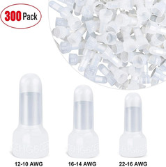 300PCS Closed End Crimp Cap12-10 16-14 22-18 AWG Gauge Wire Connector Terminal