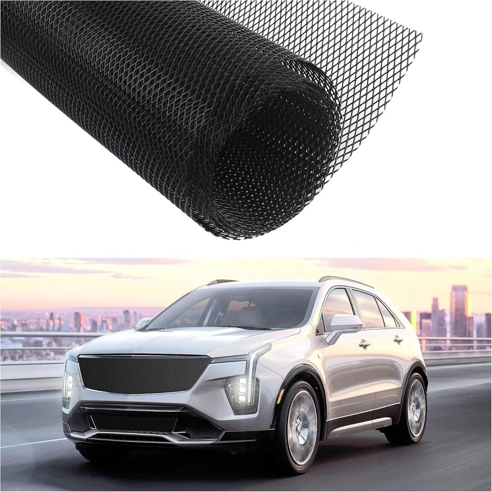 40×13″ Car Grill Mesh for Bumper,Cuttable Metal Mesh Grill with 3x6mm Diamond Sh