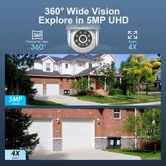 ANRAN Wireless Security Camera System with 10”Monitor 5MP WiFi Cameras 2TB HDD